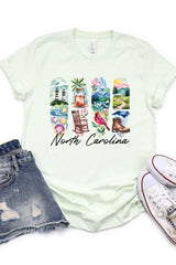 US3001-E3061NC North Carolina State Brushstroke Graphic Tee $12.5