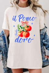 5000P-E3070 Il Pomodoro Tomato Graphic Plus Heavy Cotton Tee $12.75