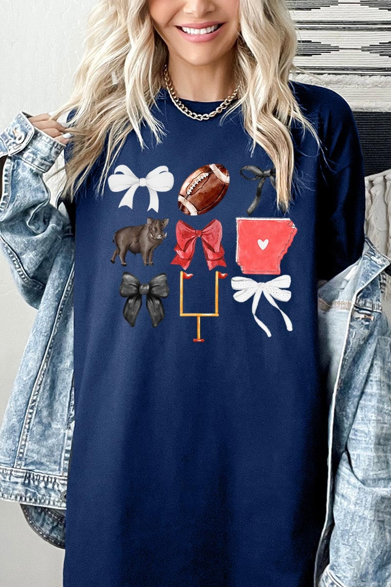 5000P-E3077 Arkansas Football Graphic Plus Heavy Cotton Tee $12.75