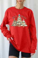 UL240-E3185 Howdy Christmas Graphic Long Sleeve Tee $13.75