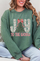 UL190-E3213 Joy to the World Graphic Sweatshirt $20