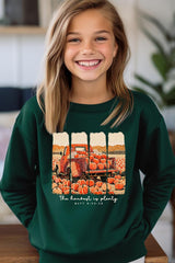 UL180B-E3172Z Harvest Is Plenty Kids Graphic Sweatshirt $20
