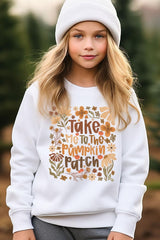 UL180B-E3136Z Take Me To The Pumpkin Patch Kids Graphic Sweatshirt $20