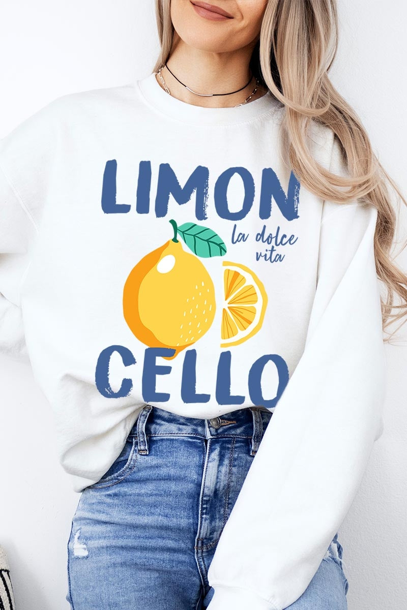 UL180-E3056 Limoncello Graphic Sweatshirt $20