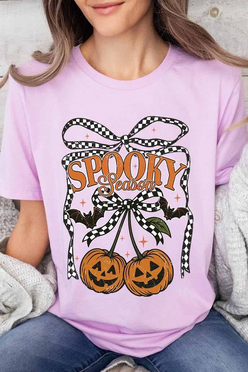 US3001-E3085 Pumpkin Cherries Graphic Tee $12.5