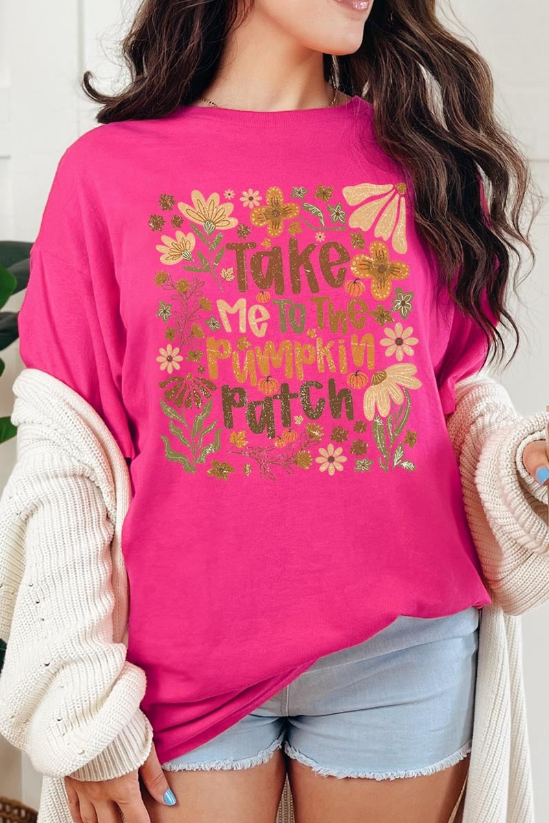 5000P-E3136 Take Me To The Pumpkin Patch Plus Heavy Cotton Tee $12.75