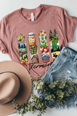 US3001-E3061VT Vermont State Brushstroke Graphic Tee $12.5