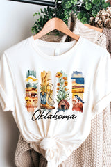 US3001-E3061OK Oklahoma State Brushstroke Graphic Tee $12.5