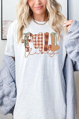 5000P-E3071 Fall Vibes Rustic Graphic Plus Heavy Cotton Tee $12.75