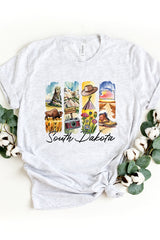 US3001P-E3061SD South Dakota State Brushstroke Graphic Plus Tee $16