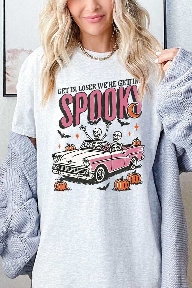 5000-E3142 Spooky Skeleton Graphic Heavy Cotton Tee $9