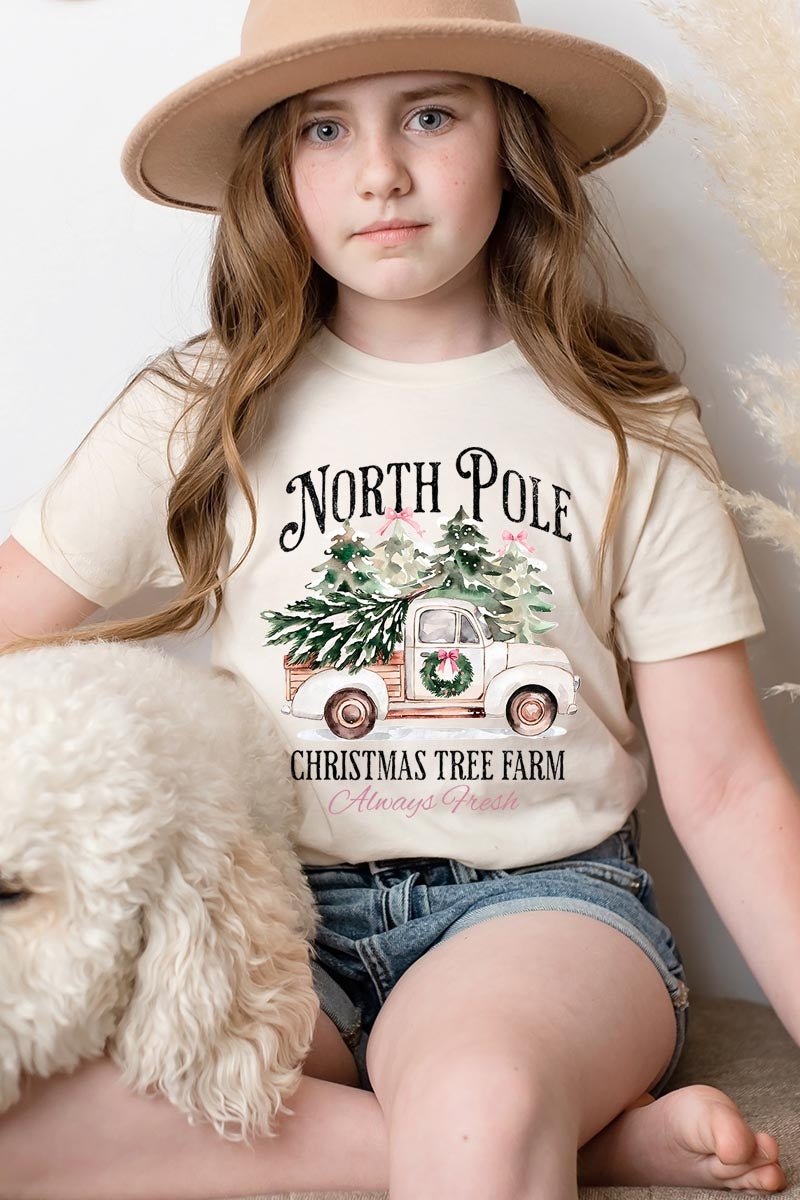 US3001Y-E3174Z North Pole Christmas Kids Graphic Tee $11