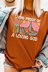US3001P-E3066 Living Proof of a Loving God Graphic Plus Tee $16