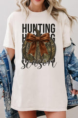 5000-E3190 Hunting Pumpkin Bow Graphic Heavy Cotton Tee $9