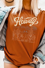 US3001-E3095 Howdy Desert Western Graphic Tee $12.5