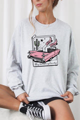 UL240-E3098 Play Something Country Graphic Long Sleeve Tee $13.75