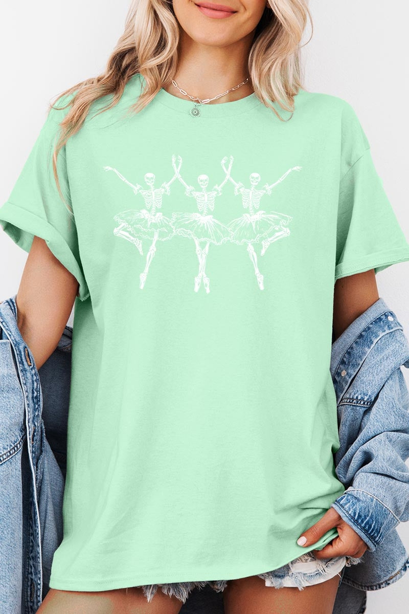 5000-E3156 Halloween Ballerina Graphic Heavy Cotton Tee $9