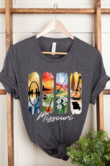 US3001-E3061MO Missouri State Brushstroke Graphic Tee $12.5