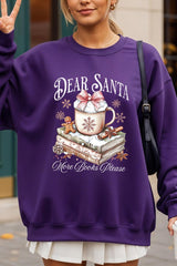 UL180P-E3205 Dear Santa Books Graphic Plus Sweatshirt $25