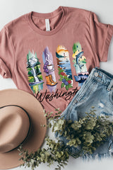 US3001P-E3061WA Washington State Brushstroke Graphic Plus Tee $16