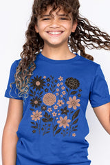 US3001Y-E3178Z Fall Floral Garden Kids Graphic Tee $11