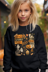 UL180B-E3084Z Halloween collage Kids Graphic Sweatshirt $20