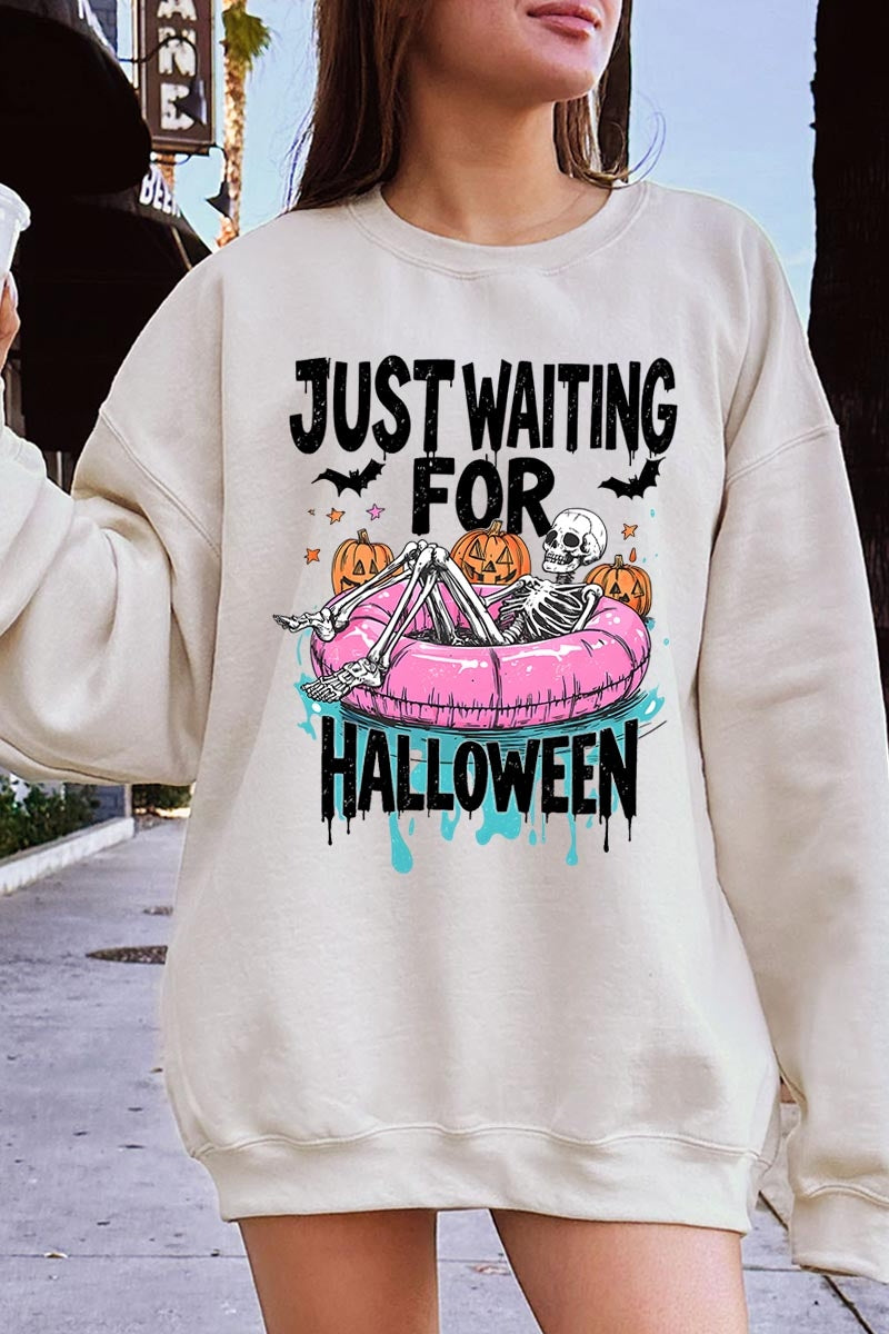 UL180-E3138 Just Waiting For Halloween Graphic Sweatshirt $20