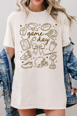 5000P-E3081 Football Doodles Graphic Plus Heavy Cotton Tee $12.75