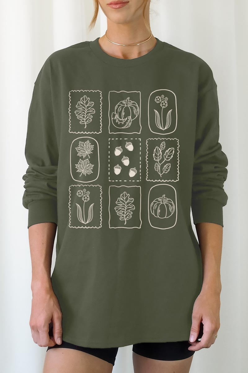 UL240-E3101 Autumn Graphic Long Sleeve Tee $13.75