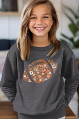 UL180B-E3133Z Floral Football Kids Graphic Sweatshirt $20