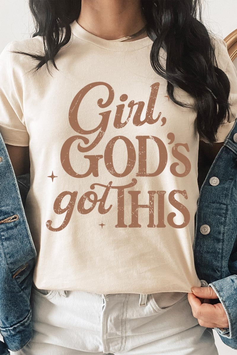 US3001P-E3102 Girl, Godu2019s Got This Graphic Plus Tee $16