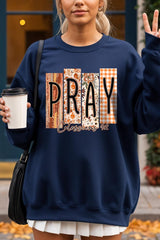 UL180-E3166 Pray Fall Christian Graphic Sweatshirt $20