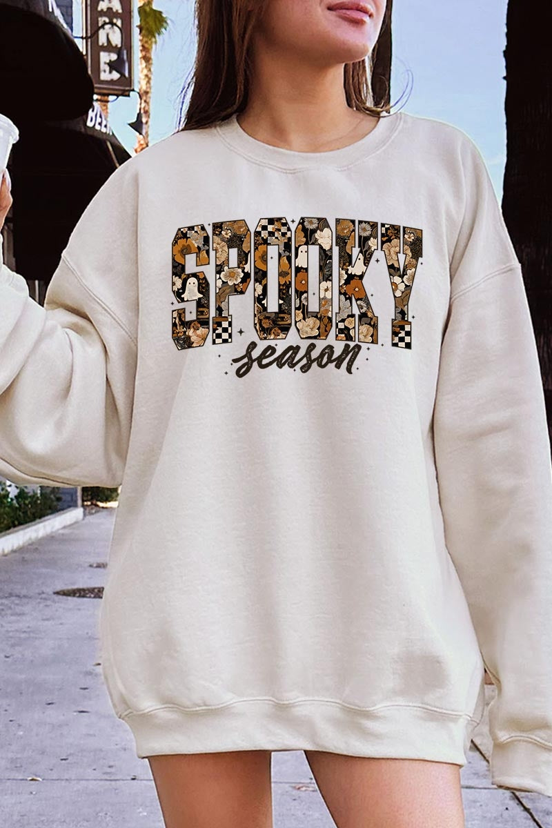 UL180-E3105 Spooky Season Halloween Graphic Sweatshirt $20