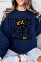 UL180-E3108 Skellie Motel Halloween Graphic Sweatshirt $20