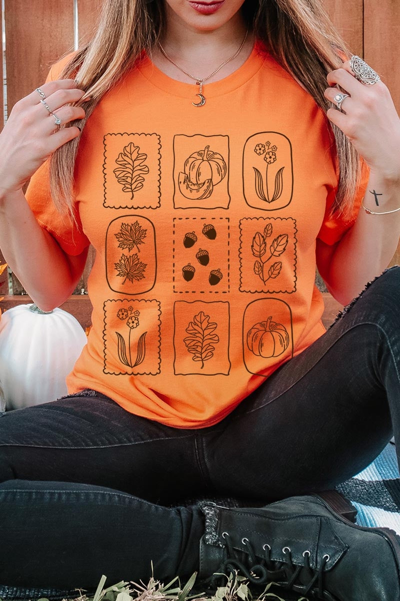 US3001P-E3101 Autumn Graphic Plus Tee $16