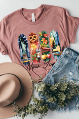 US3001P-E3061NY New York State Brushstroke Graphic Plus Tee $16