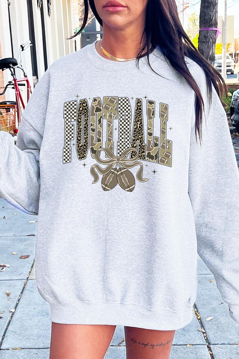 UL180-E3132 Camo Football Graphic Sweatshirt $20