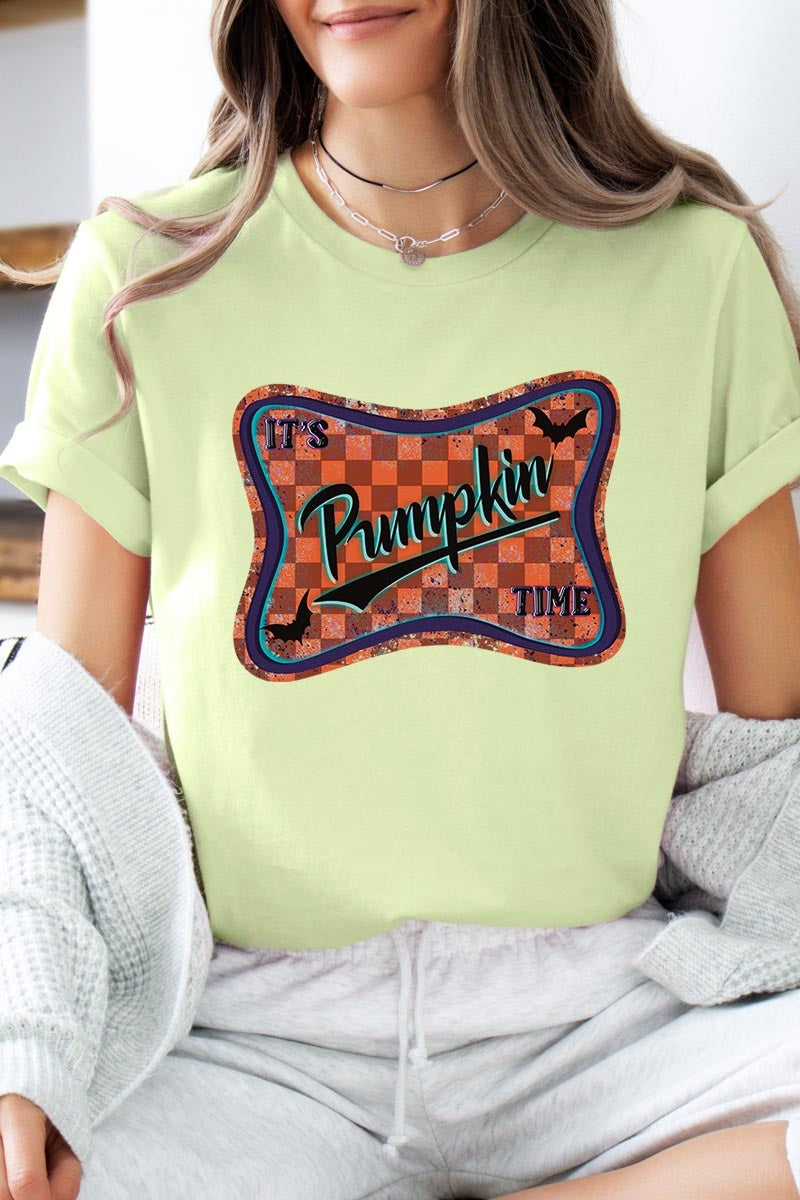 US3001P-E3144 Itu2019s pumpkin time Graphic Plus Tee $16