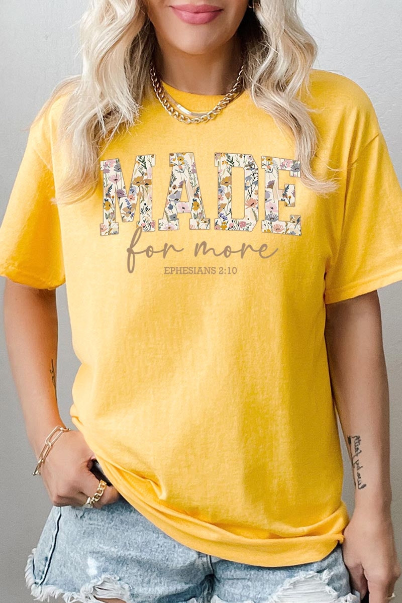 5000P-E3068 Made for More Faith Graphic Plus Heavy Cotton Tee $12.75