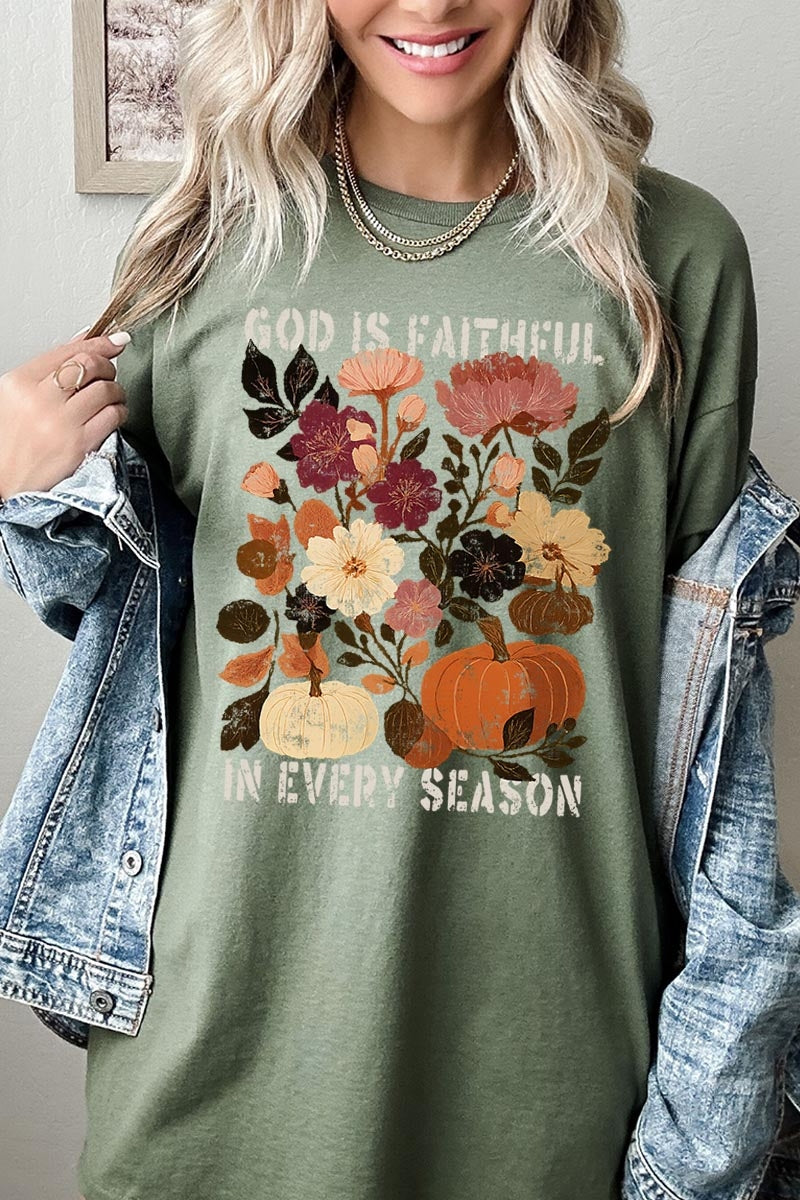 5000-E3171 Faithful In Every Season Graphic Heavy Cotton Tee $9