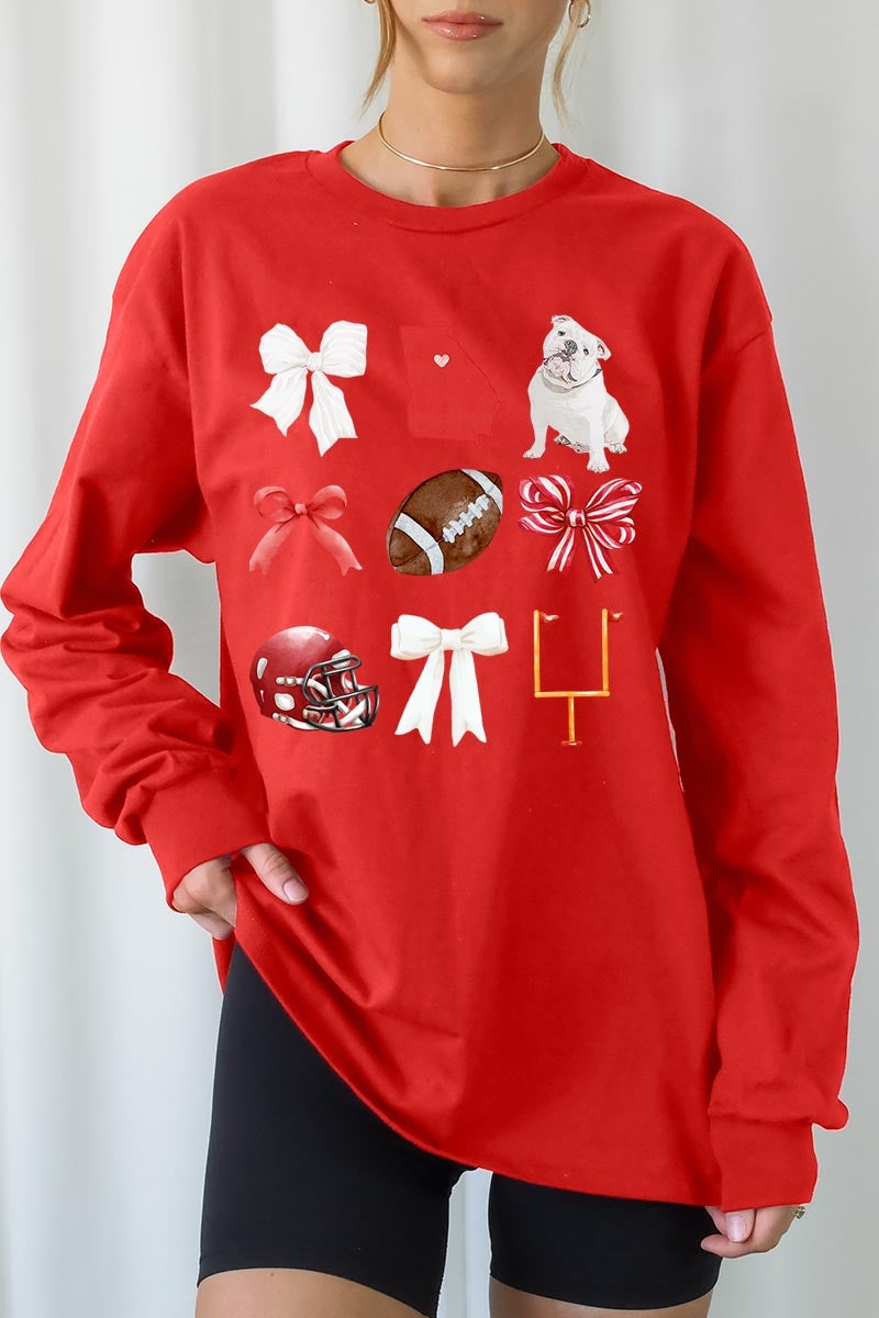 UL240P-E3080 Georgia Football Graphic Plus Long Sleeve Tee $17