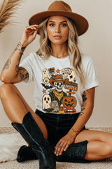 5000P-E3107 Spooky Skeleton Graphic Plus Heavy Cotton Tee $12.75