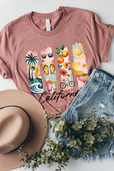 US3001-E3061CA California State Brushstroke Graphic Tee $12.5