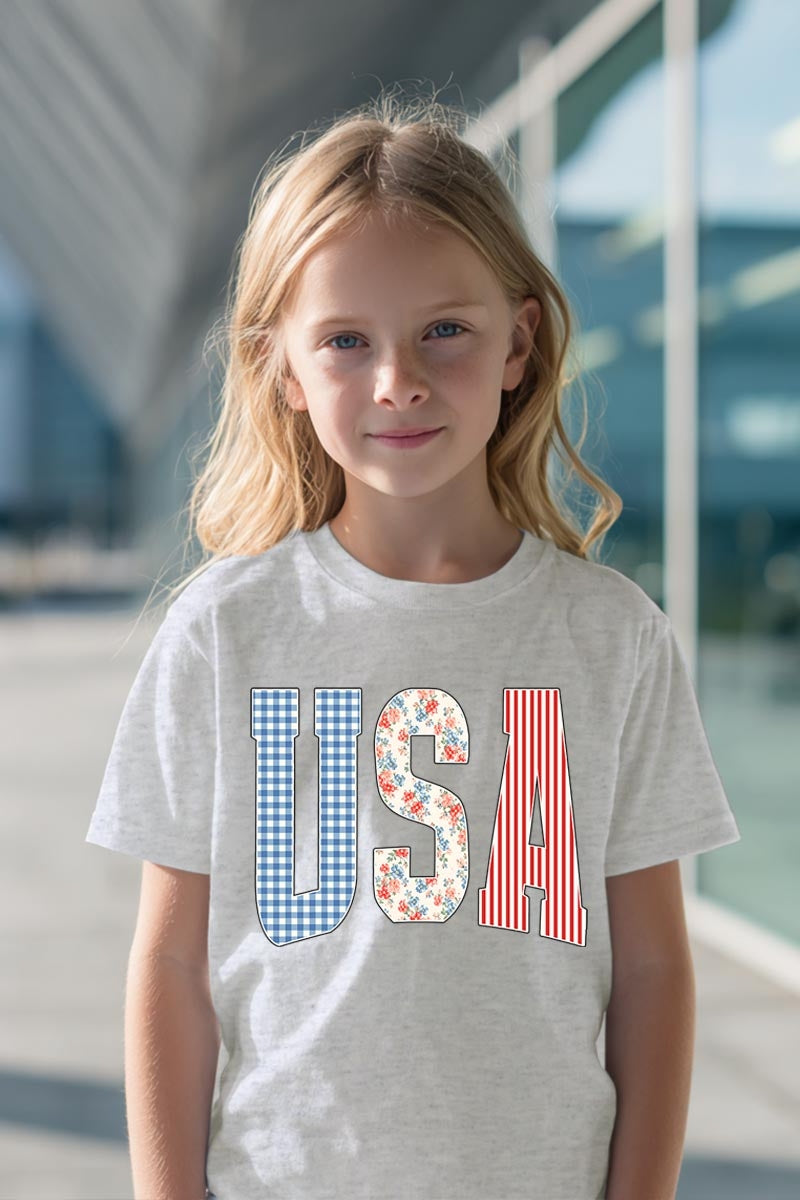 5000B-E3481Z USA Retro Kids Graphic Heavy Cotton Tee $8.5