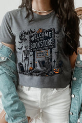 US3001-E3122 Bookstore Halloween Graphic Tee $12.5