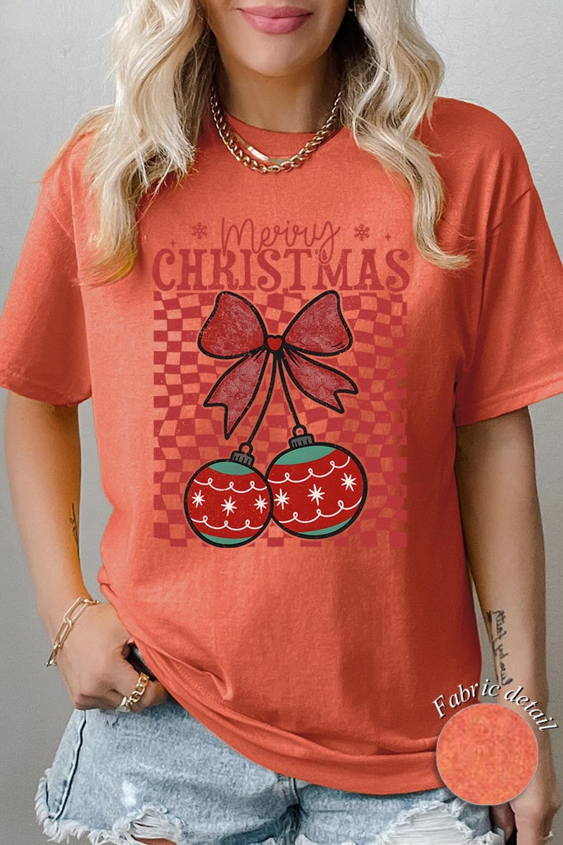 5000P-E3196 Cherry Ornament Christmas Graphic Plus Heavy Cotton Tee $12.75