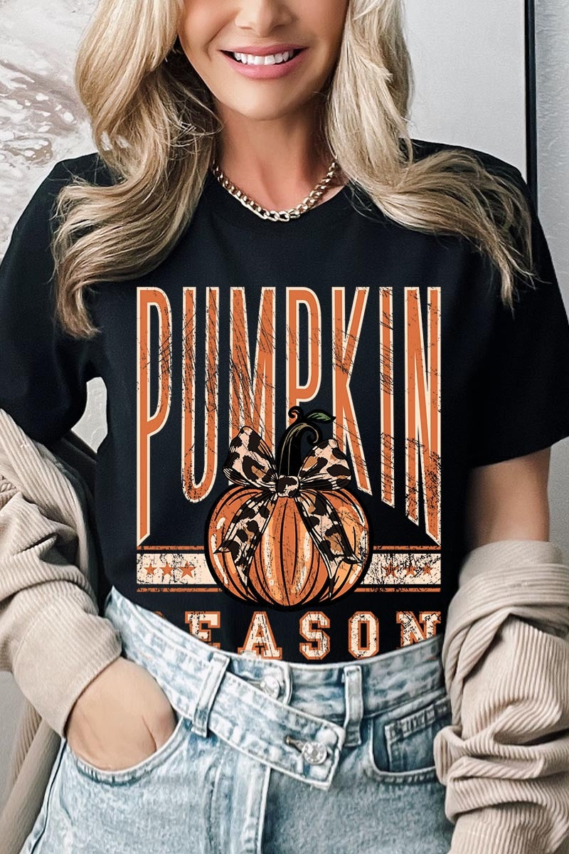 US3001-E3145 Pumpkin Season Graphic Tee $12.5