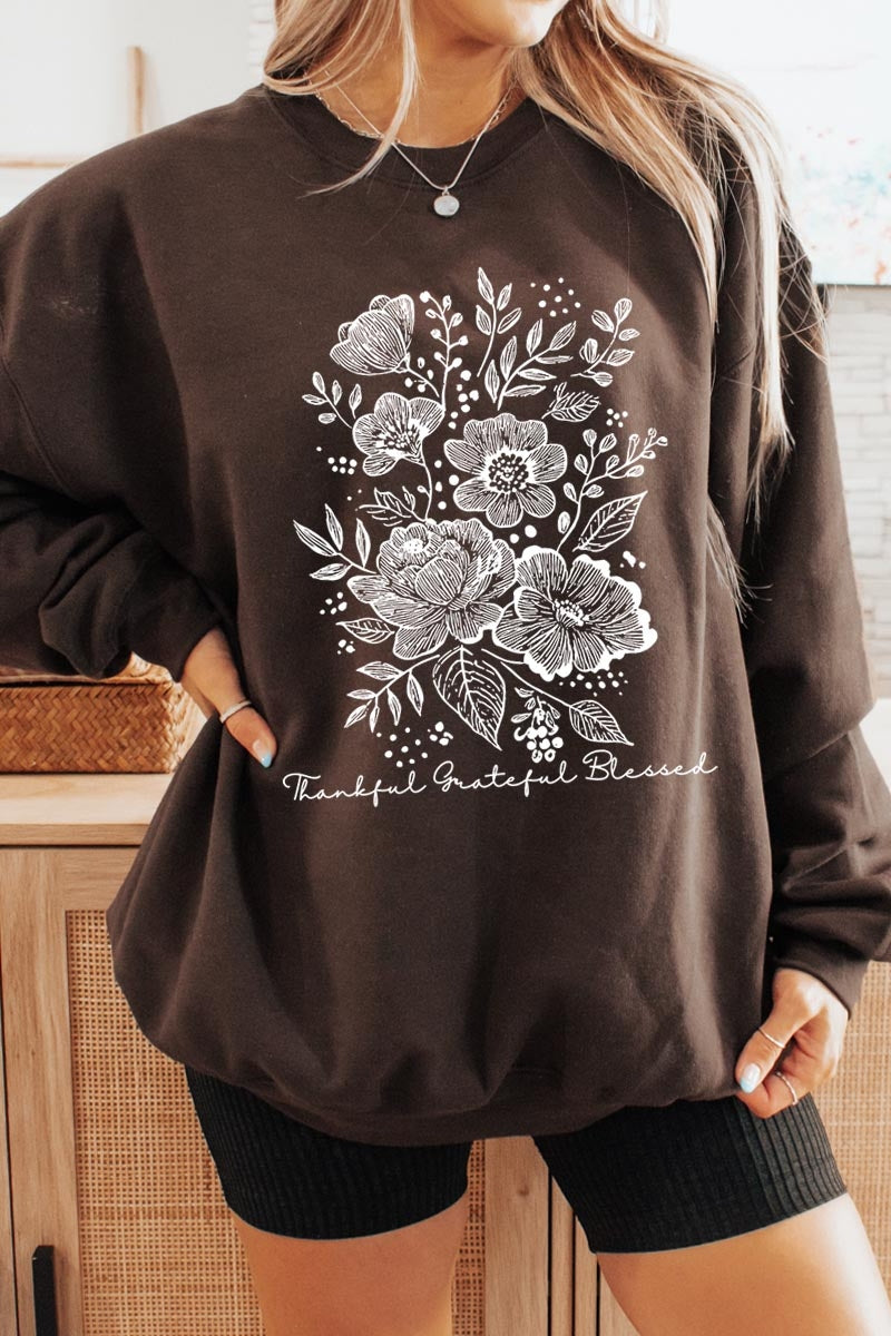 UL180P-E3155 Neutral Thanksgiving Graphic Plus Sweatshirt $25