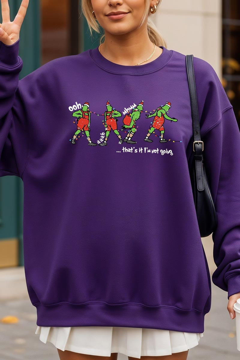 UL180-E3203 Grinch Dance Funny Christmas Graphic Sweatshirt $20