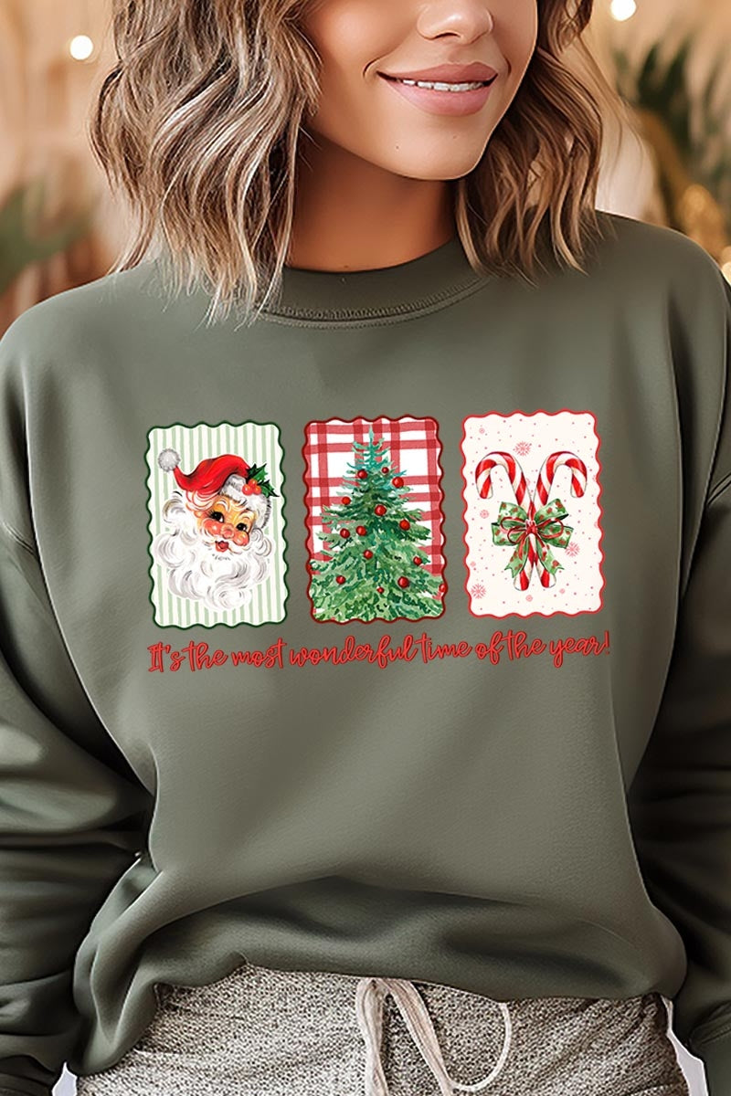 UL180-E3201 Most Wonderful Time Graphic Sweatshirt $20